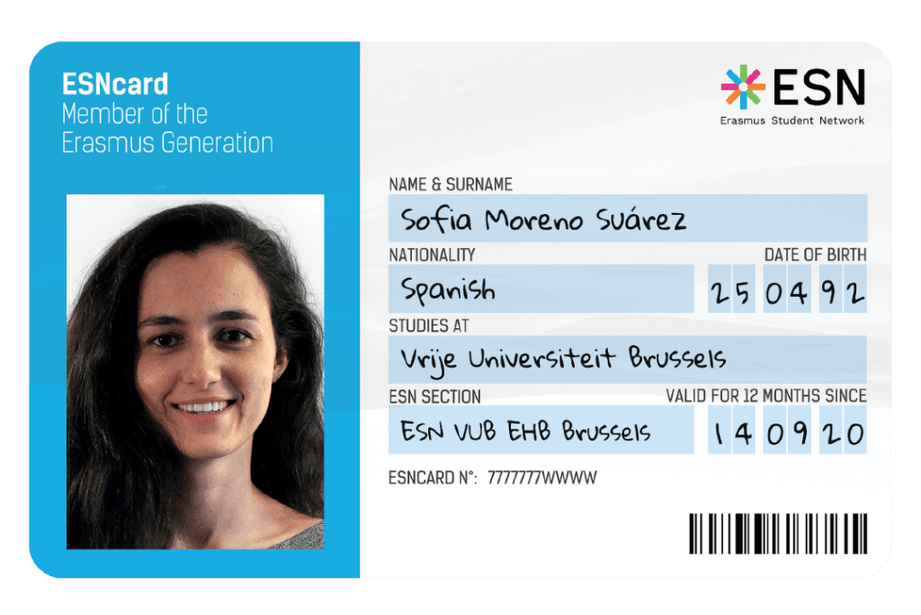ESNcard Membership Card Specimen